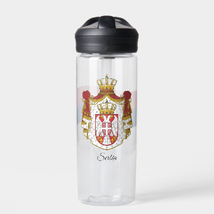 Serbische Wappen, Flagge, Serbien Trinkflasche