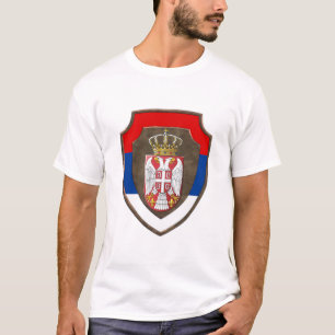 Serbischer mittelalterlicher Schild  Serbien Wappe T-Shirt