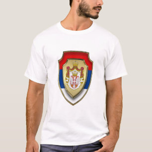 Serbischer mittelalterlicher Schild  Serbien Wappe T-Shirt
