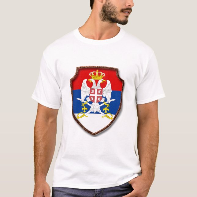 Serbischer mittelalterlicher Schutzschild - Serbis T-Shirt (Vorderseite)