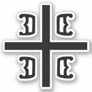 Serbisches Kreuz Aufkleber