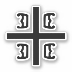 Serbisches Kreuz Aufkleber