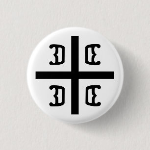 Serbisches Kreuz Button