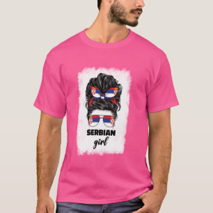 Serbisches Mädchen für Frauen Serb Srbija Serbien T-Shirt