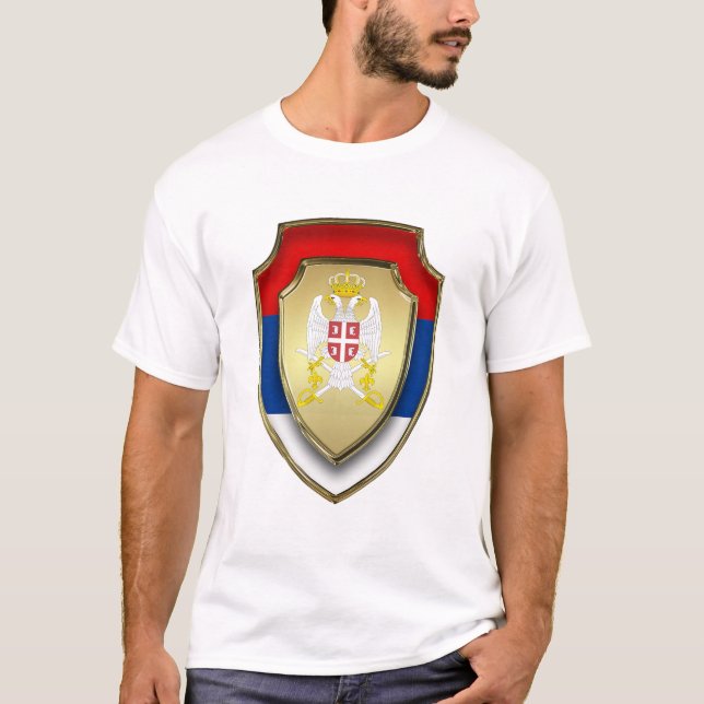 Serbisches mittelalterliches Schutzschild - Serbis T-Shirt (Vorderseite)
