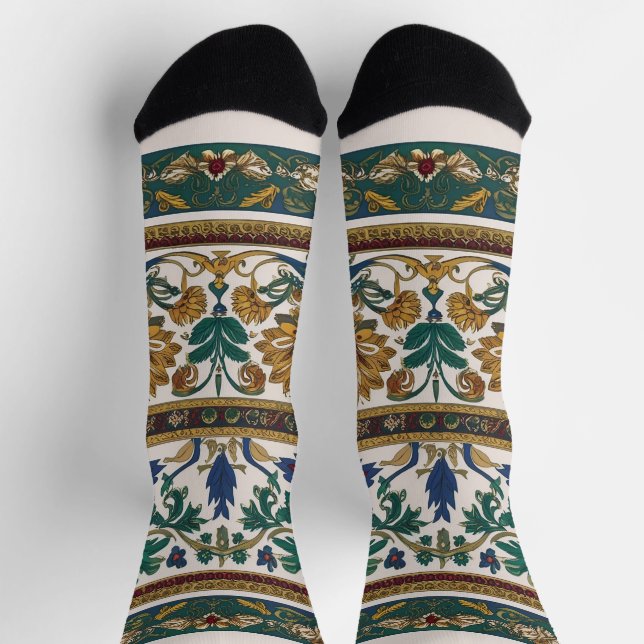 Serbisches Teppichmuster 2 Socken (Oben)