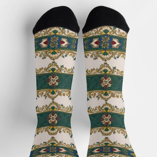 Serbisches Teppichmuster 3 Socken (Oben)