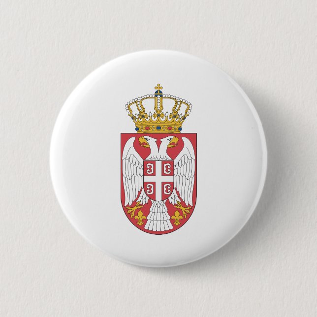 Serbisches Wappen Button (Vorderseite)