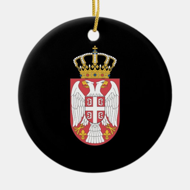 Serbisches Wappen Keramik Ornament (Vorne)