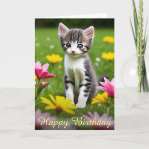 Sereine Floral Yellow & Pink Meadow Kitta Card Karte