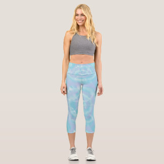 Seren Blaue Batik Capri Leggings