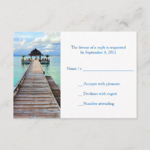 Serenade-Anlegestellen-Strand-Hochzeit UAWG RSVP Karte