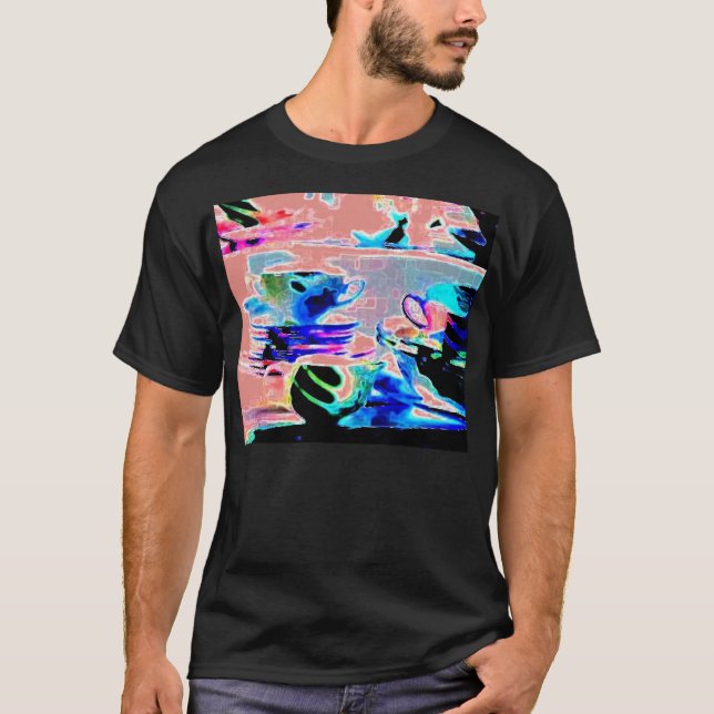 Serenade-Geschirr Striped Rosa T-Shirt (Vorderseite)