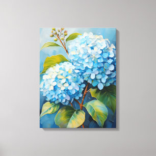 Serenade in Blau: Hydrangea Harmony Leinwanddruck