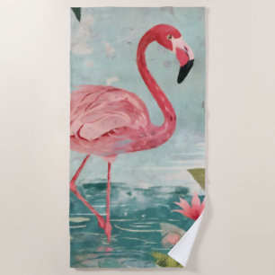 Serenade in Pink: Ein Flamingo-Paradies Strandtuch
