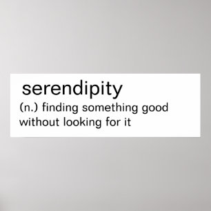 Serendipity - minimalistische Kunst an der Wand Poster