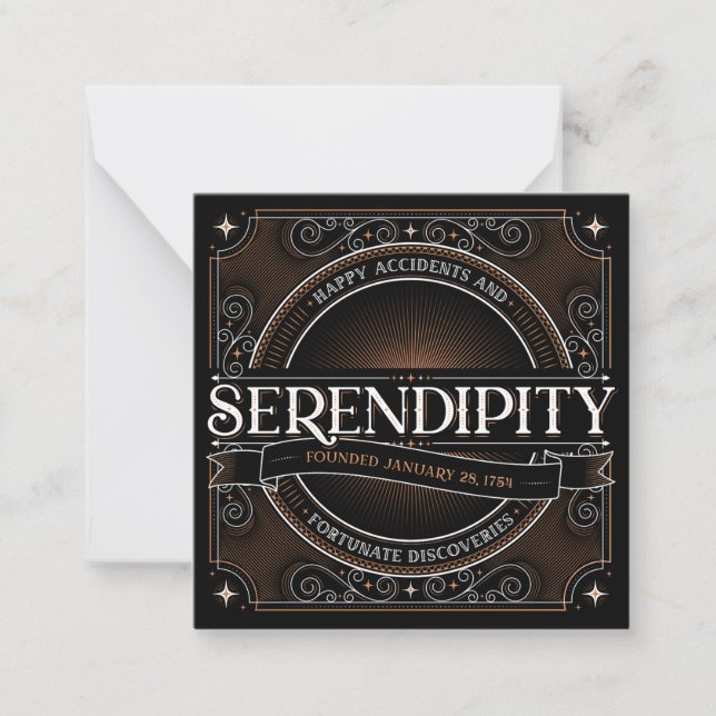 Serendipity-Note-Karte Mitteilungskarte (Vorderseite)
