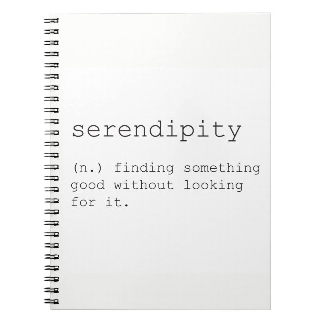 Serendipity notebook notizblock (Vorderseite)