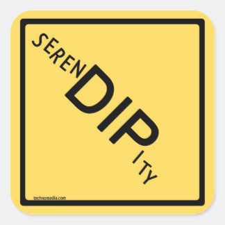 SerenDIPity-Stickers Quadratischer Aufkleber