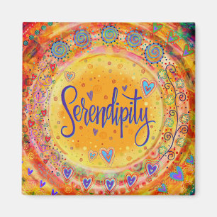 Serendipity Yellow Hübsch Fun Floral Inspirivity Magnet