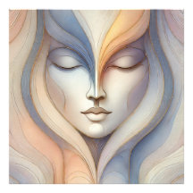 Serene Abstrakt Face