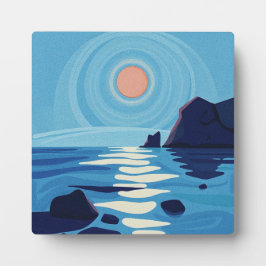 Serene Abstrakt Seascape Art Fotoplatte