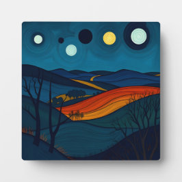 Serene Abstrakte Landschaft Art Fotoplatte