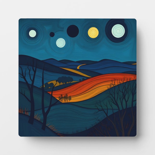 Serene Abstrakte Landschaft Art Fotoplatte (Vorderseite)