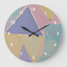 Serene Abstraktionen: Ein Pastelltraum Große Wanduhr