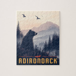 Serene Adirondack Bär: Ein Vintager Puzzle