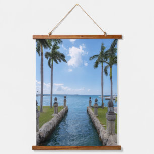 Serene Aruba Waterways Wandteppich Mit Holzrahmen