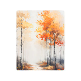 Serene Autumn Forest Metal Print