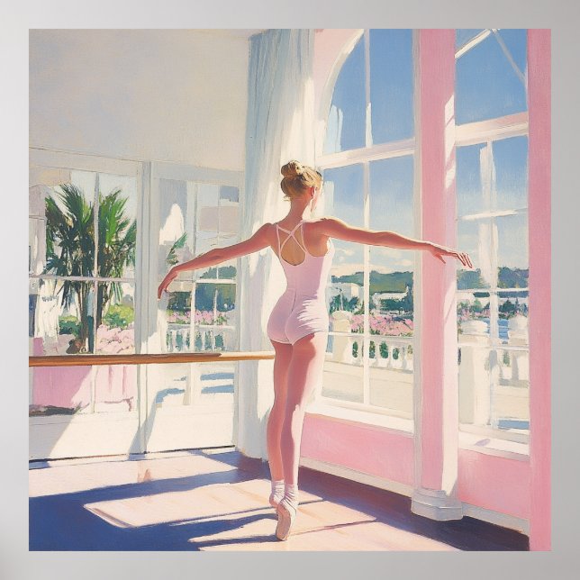 Serene Ballet Kunst mit weichen Pasteten Poster (Vorne)