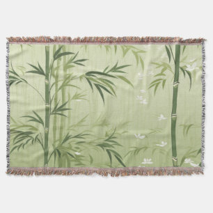 Serene Bamboo Blossom Asian (1) Decke