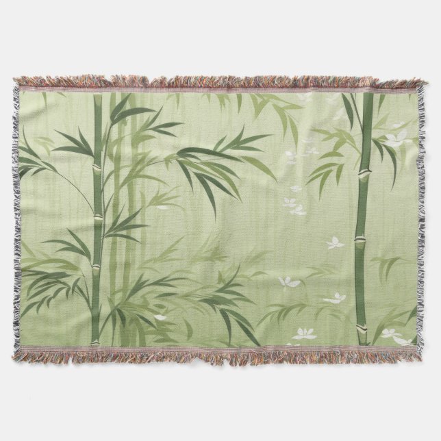 Serene Bamboo Blossom Asian  (1) Decke (Vorderseite)