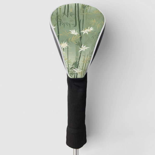Serene Bamboo Blossom Asian  (6) Golf Headcover (Vorderseite)