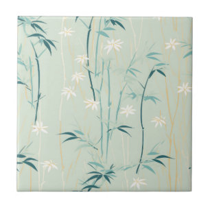 Serene Bamboo Blossom Asian (9) Fliese
