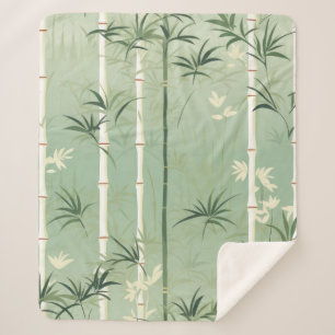 Serene Bamboo-Blüten-Asiatisch (2) Sherpadecke