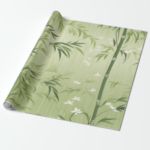 Serene Bambusblüten Asiatisch (1) Geschenkpapier