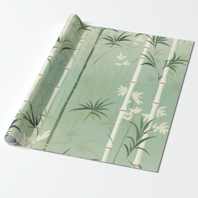 Serene Bambusblüten-Asiatisch (2) Geschenkpapier (Ungerollt)