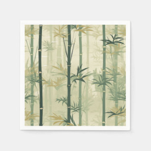 Serene Bambusblüten-Asiatisch (3) Serviette