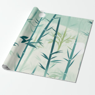 Serene Bambusblüten-Asiatisch (5) Geschenkpapier