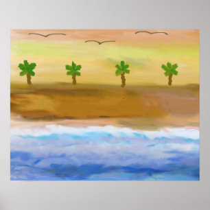Serene Beach Scene Poster
