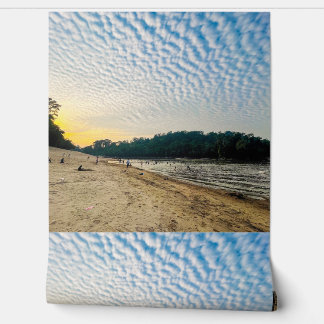Serene Beach Sunset Wallpaper - Blauer Himmel und  Tapete