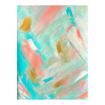 Serene Beachy Abstrakt Painting Print