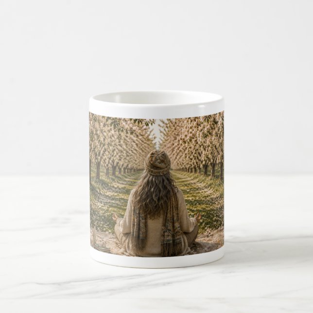 Serene Bloom Botanical Garden Mug Romantic Cottage Kaffeetasse (Mittel)