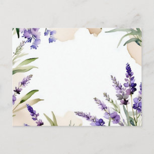 Serene Blooms Watercolor Lavender Postkarte