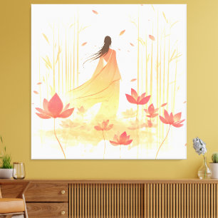 Serene Blossom Lotus Garden Leinwanddruck