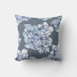 Serene Blue Bloom Pillow Kissen