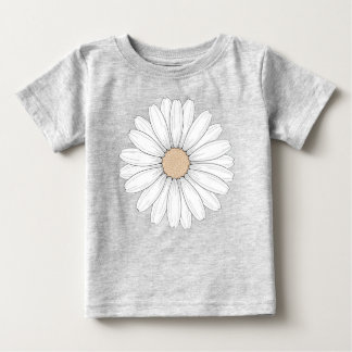 Serene Blüte - Zarte Illustration der Gänseblume Baby T-shirt